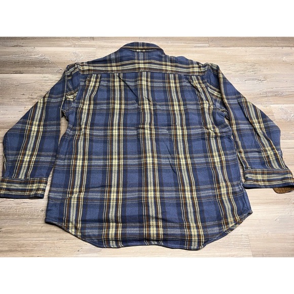 Vintage 90s St Johns Bay heavyweight Plaid Flannel Work Shirt Thick Cotton Sz L‎ - Picture 2 of 6